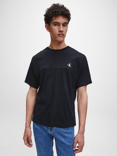 Calvin Klein Ruhák HU208503 | Calvin Klein Organic Cotton Back Logo Férfi Póló Fekete